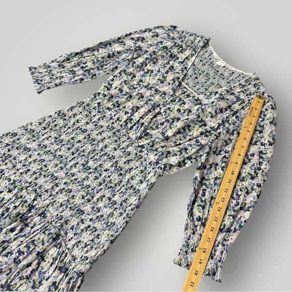 VERONICA BEARD Darrah Smocked Floral Mini Dress Sz 2 - Picture 11 of 16